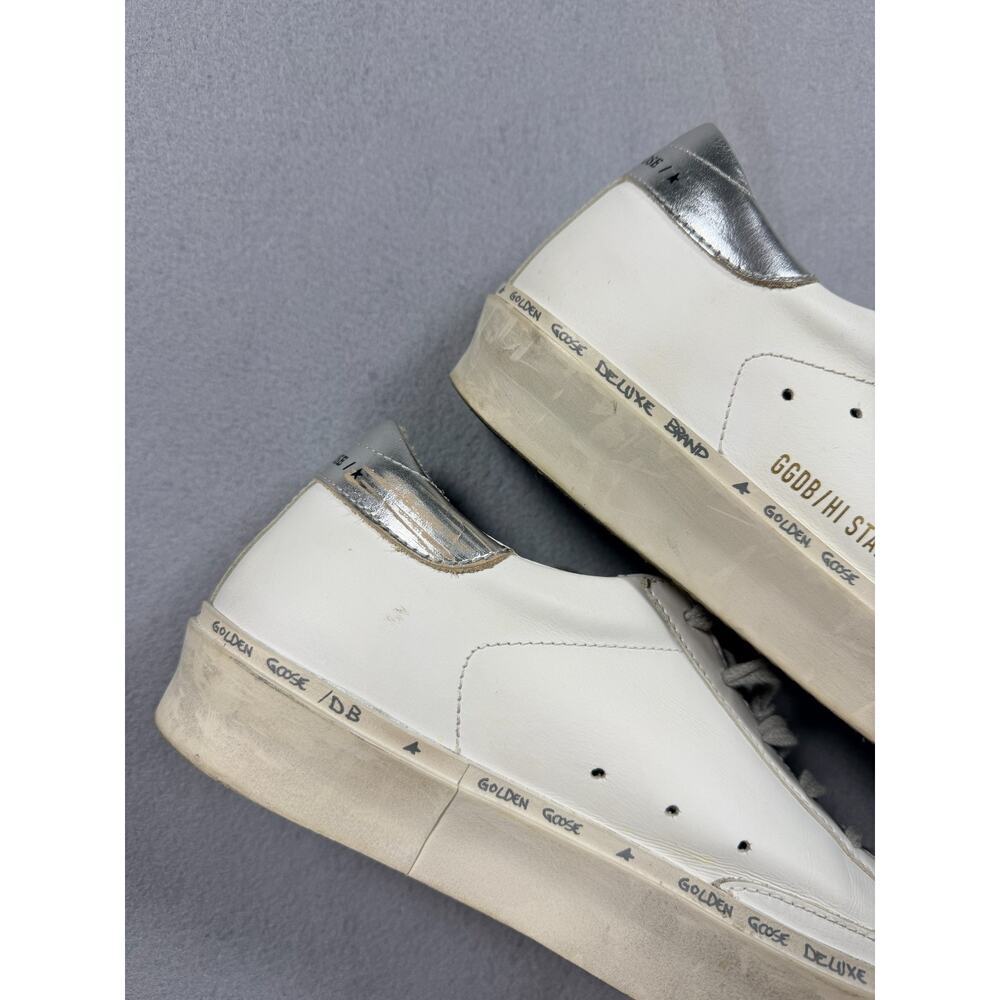 Golden Goose Hi Star Low Top Platform Sneakers White Leopard Star Size 39 EU 9 U - Picture 13 of 13